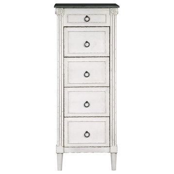 Furniture of America Scandi Vintage Wood Flip-Top Chest in Antique White
