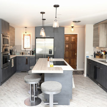 Modern Gray and White Kitchen