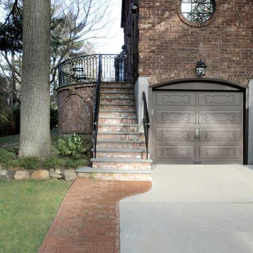 Semi-Circular Raised Deck - Red-Brick Normandy Tudor