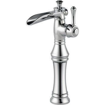 Delta Cassidy Single Handle Channel Vessel Bathroom Faucet, Chrome, 798LF