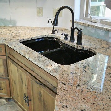 Alder with Walnut Rustic Kitchen Cabinetry