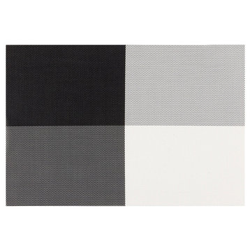 4 Corners Black & White Placemat, 18"x12"