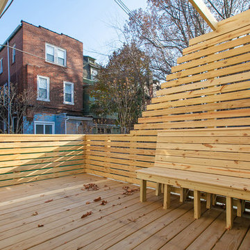 Private Deck Off Kitchen with Wood Slats