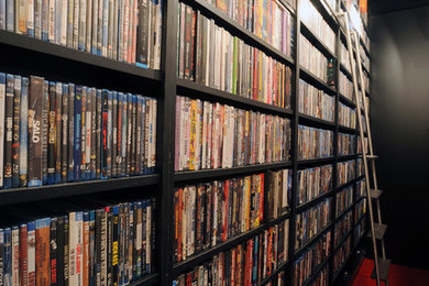 Idées déco pour une salle de cinéma moderne.