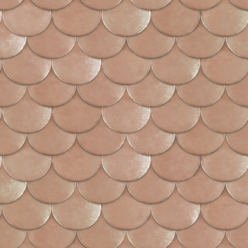 Brass Belly Peel and Stick Wallpaper, 56 SQ.FT., Blush