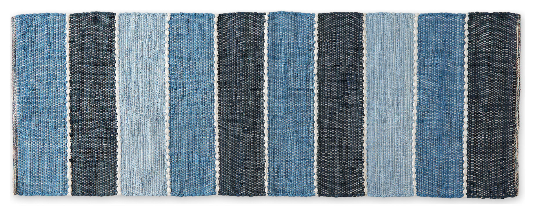 Jadeite Color Block Cotton Chindi Rug 2Ft 3Inx6Ft - Area Rugs - by ...