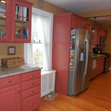 COMPLETED KITCHEN CABINETS - WARM RED