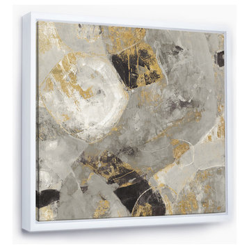 Designart Glam Gold Desert Neutral Modern Framed Wall Art, White, 30x30