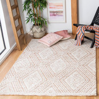 Safavieh Roslyn Ros702P Trellis, Geometric Rug, Rust and Beige, 4'0