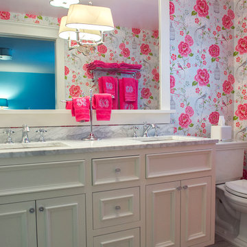Colorful Edina guest bath/girls bath bedroom remodel