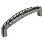 Cosmas - Cosmas 228-96WN Weathered Nickel 3-3/4&rdquo; CTC Rope Cabinet Pull - 3-3/4" (96mm) Hole Centers