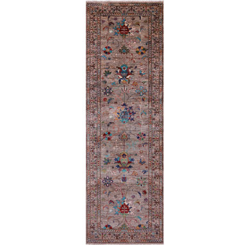2' 8" X 7' 11" Hand Knotted Persian Tabriz Wool Runner Rug - Q17794