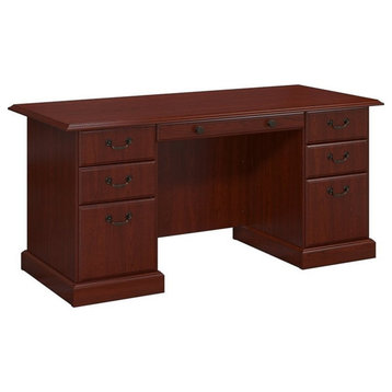 Bush Business Furniture Arlington Executive Desk with Drawers in Harvest Cherry