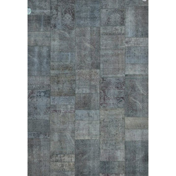 Pasargad Patchwork Collection Hand-Knotted Lamb's Wool Area Rug, 6'8"x9'11"