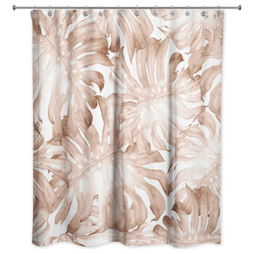 Watercolor Monstera 5 71x74 Shower Curtain