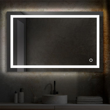 Fogless, Color Temperature Adjustable LED Mirror, 48"x30"
