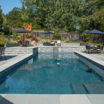 My Houzz: A Family Backyard for Dining, Relaxing, Swimming and Playing