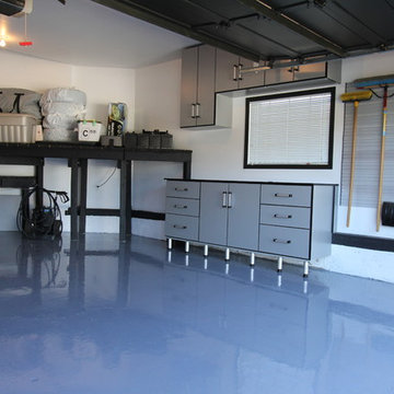 Gray Cabinets and Wall Tracks
