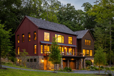 Inspiration for a country exterior home remodel in Philadelphia