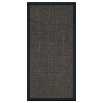 Safavieh Natural Fiber Collection NF441 Rug, Charcoal/Charcoal, 3' X 5'
