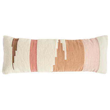 Handwoven Multicolor Cotton Kilim Lumbar Pillow