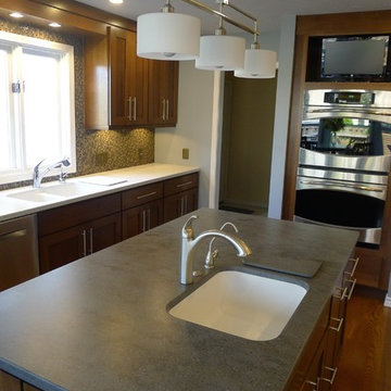 Quarter sawn white oak kitchen.
