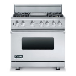 Viking 36" Pro-style Dual-fuel Range, Stainless Steel Natural Gas | VDSC5364GSS - Gas Ranges And Electric Ranges