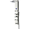 Luxier Aluminum and Tempered-Glass Shower System, 56", Stainless Steel
