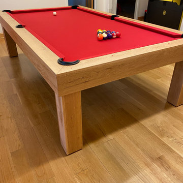 Minimalistic Malibu Billiards Table with Red Felt