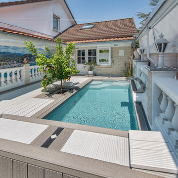 Holzpool mit Folienauskleidung - Sonderkonstruktion