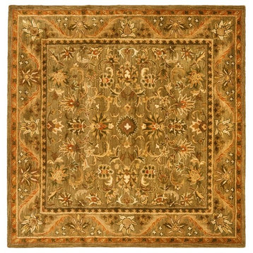 Safavieh Antiquities at52a Rug, Sage/Gold, 6'0"x6'0" Square