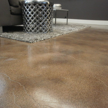 Interior Floor with Water Based Concrete Stain