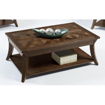 Progressive Furniture Appeal l Wood Rectangular Coffee Table Dark Poplar Brown