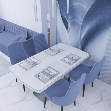 Дизайн-проект 4-х комнатной квартиры 92 м2  ЖК Новые Горизонты