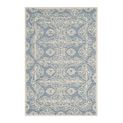 Bella Blue/Ivory 6 ft. x 9 ft. Area Rug - Area Rugs