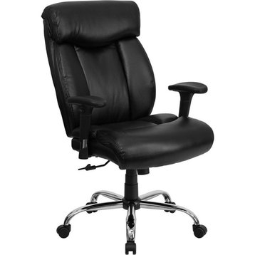 Flash Furniture Big and Tall Office Chair, Black, GO-1235-BK-LEA-A-GG