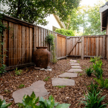 Side Garden with Custom Trellis and Framing Greenery