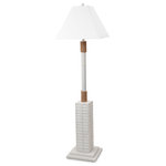 Lux Lighting - Floor Shutter 63" Polyresin Coastal Floor Lamp off white, 1pk - Introducing the 63-Inch White Poly Resin Coastal Shutter Floor Lamp, a captivating and versatile lighting fixture that brings the serene charm of coastal living into your home. This floor lamp is not just a source of light; it's a coastal masterpiece that captures the essence of beachside tranquility.