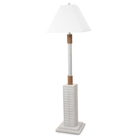 Floor Shutter 63" Polyresin Coastal Floor Lamp off white, 1pk