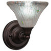 1-Light Wall Sconce, Bronze/Frosted Crystal