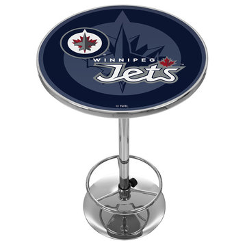 NHL Chrome Pub Table, Watermark, Winnipeg Jets