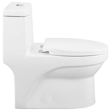 Virage One Piece Elongated Toilet With Touchless Retrofit Dual Flush 1.1/1.6