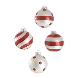PEPPERMINT ORNAMENTS - SMALL - SET OF 4 - Products