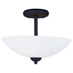 Maxim Lighting - Maxim Lighting 21653SWTXB Taylor - Two Light Semi Flush Mount - Heavy rectangular tubing support tall scale SatinTaylor Two Light Sem Textured Black Satin *UL Approved: YES Energy Star Qualified: n/a ADA Certified: n/a  *Number of Lights: Lamp: 2-*Wattage:60w Medium Base bulb(s) *Bulb Included:No *Bulb Type:Medium Base *Finish Type:Textured Black
