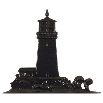 9 3/4"W x 11"H Lighthouse Mailbox Ornament, Black