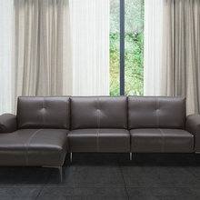 Modern Italian Brown Leather Sectional