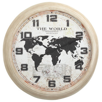Yosemite World Wall Clock With Black And White Finish 5140049