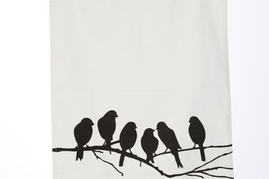 Lovebirds tea towel