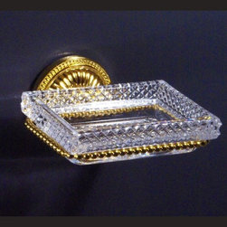Cristal et Bronze 4155 Etoile de Paris Wall Mounted Soap Dish Holder Lead Crysta - Soap Dishes & Holders