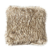 Luxe Faux Fur Pillow, Pearl Finn